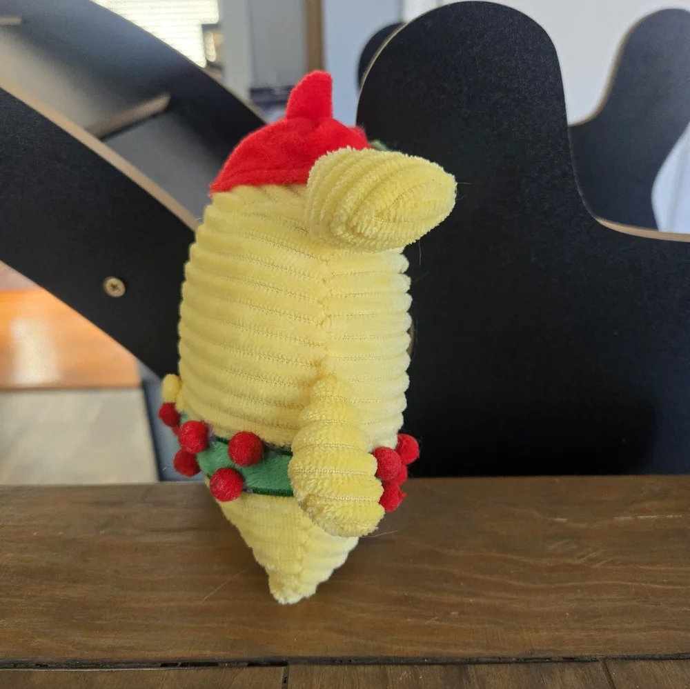 Yellow Sanrio Plush Pompompurin Dog with Holiday Hat